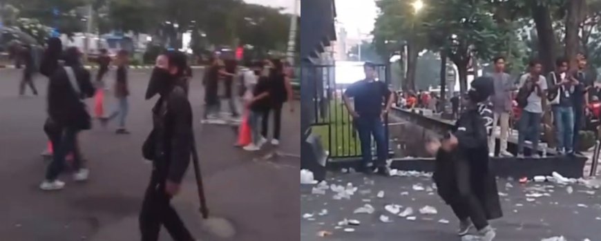 Aksi May Day Chaos : Ada Kelompok Berbaju Hitam Anarkis, 14 Orang Diamankan di Semarang