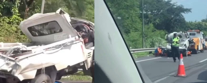 Kecelakaan : Tiga Kendaraan Terlibat Kecelakaan Beruntun di Tol Krapyak Semarang