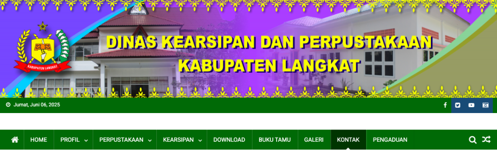 Menembus Waktu: Halaman Kontak Dinas Kearsipan & Perpustakaan Kabupaten Langkat