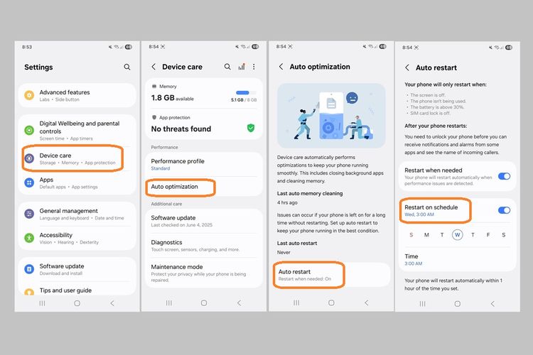 Samsung Imbau Pengguna Rutin Restart HP demi Performa Lebih Stabil