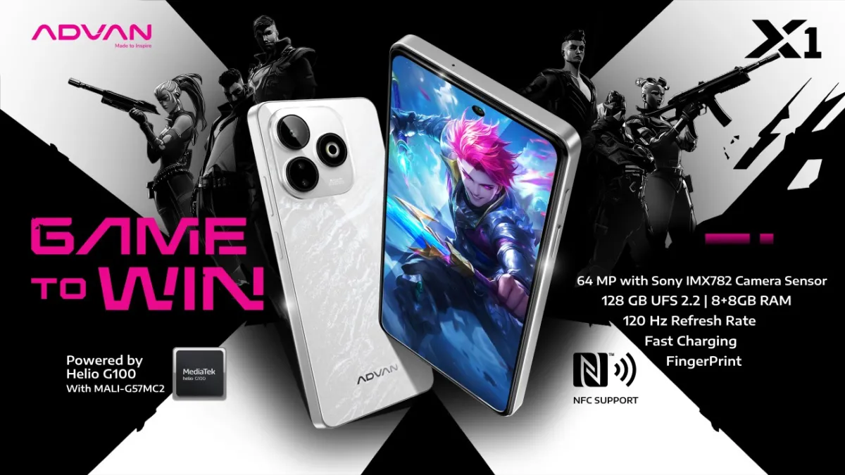 HP Gaming Advan X1 Rilis, Bawa Performa Helio G100 2 Advan X1